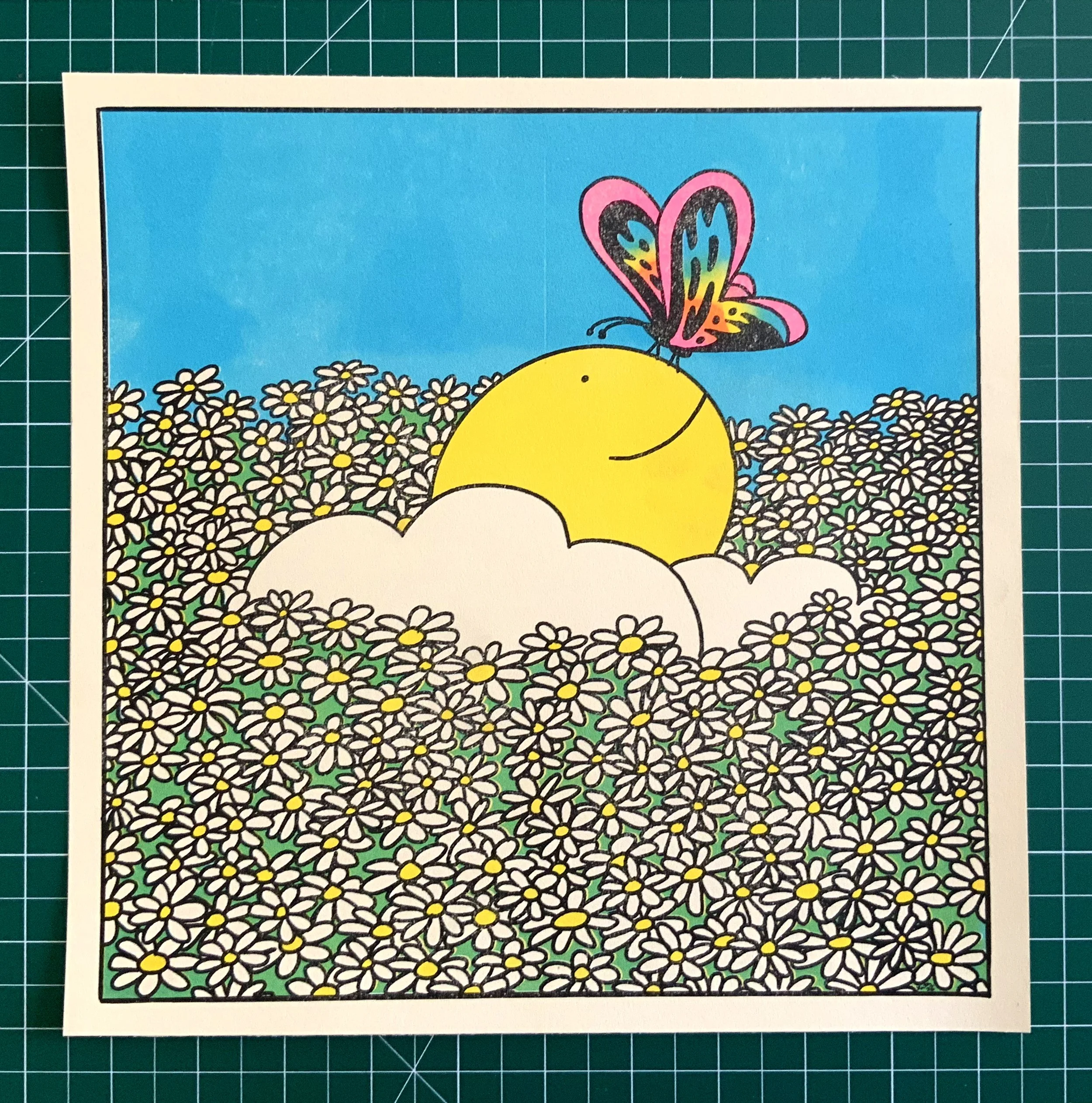 DIRTY CLOUDS "BUTTERFLY KISSES"  RISO PRINT