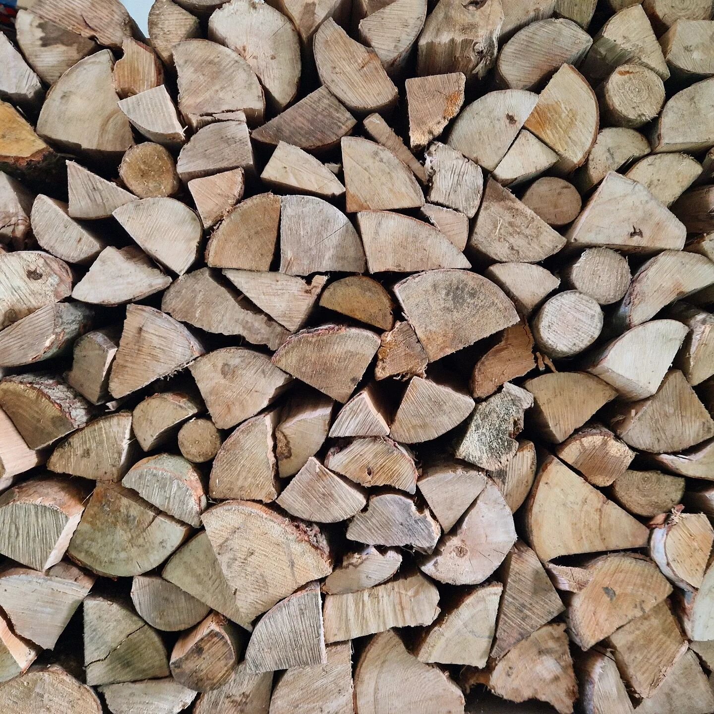 A fresh stack of hardwood, ready for our festive guests. You can't beat a cosy stove!