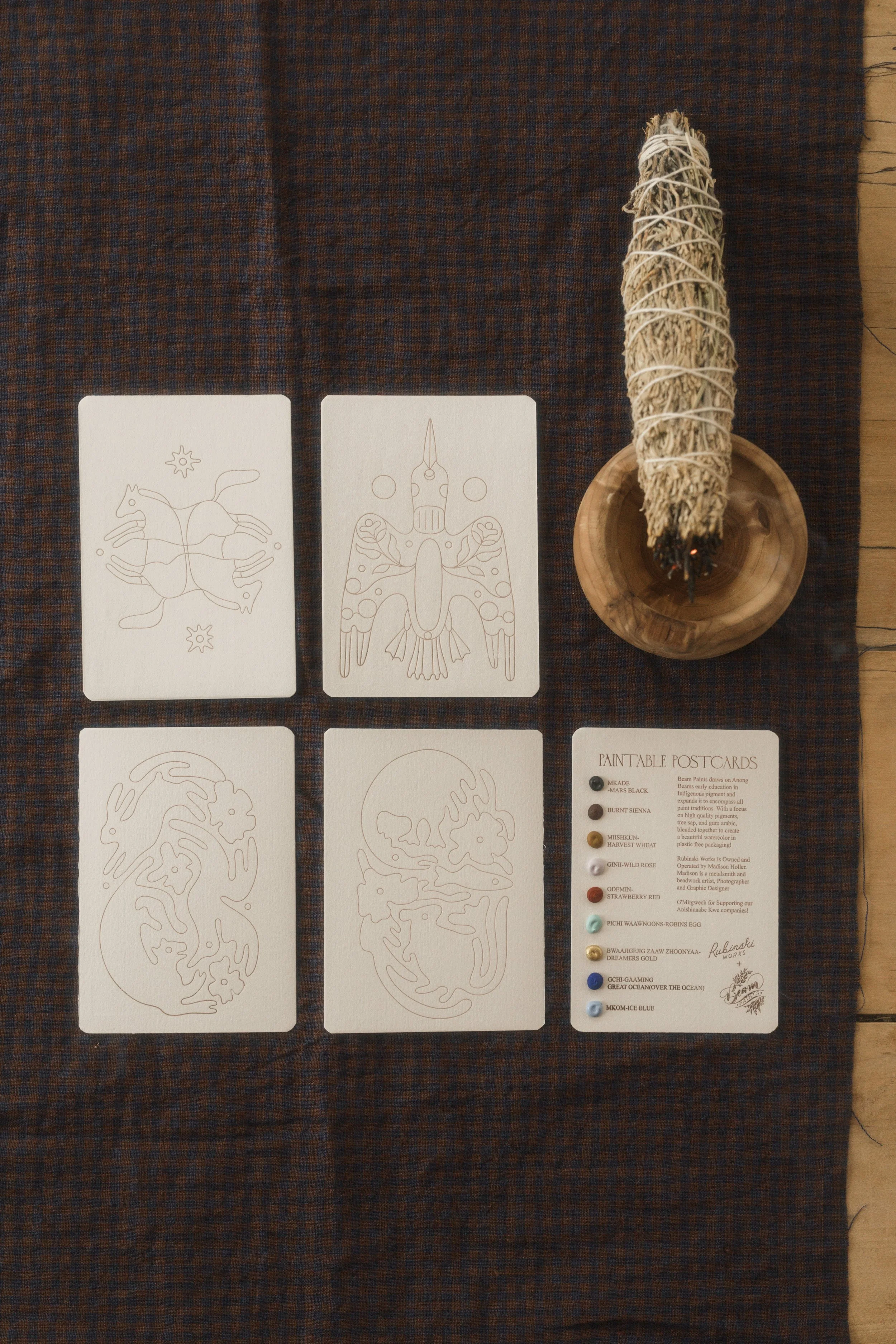 BEAM PAINTS + RUBINSKI WORKS PAINTABLE POSTCARDS 2025