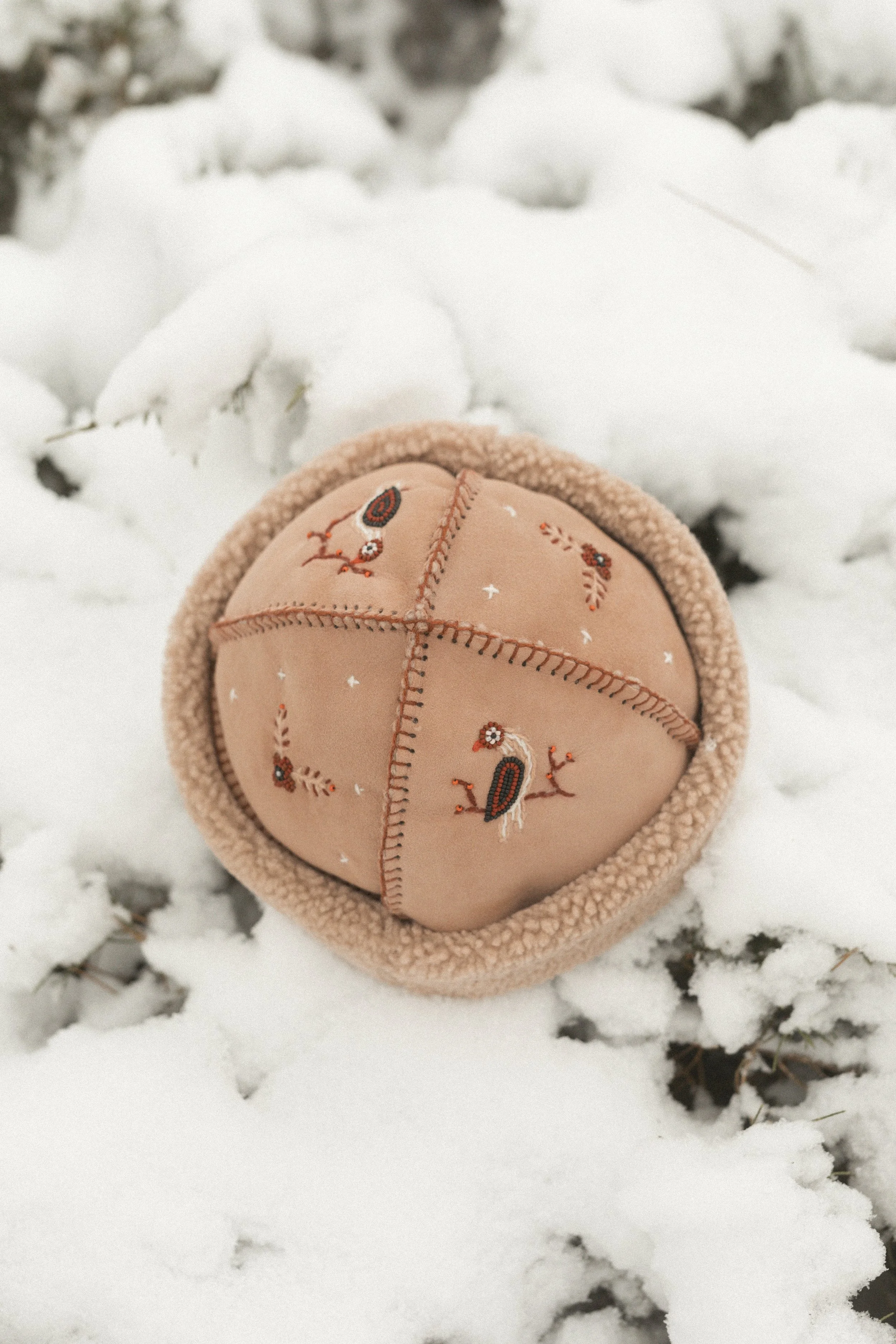 Sheepskin Shearling Cap - Mauve