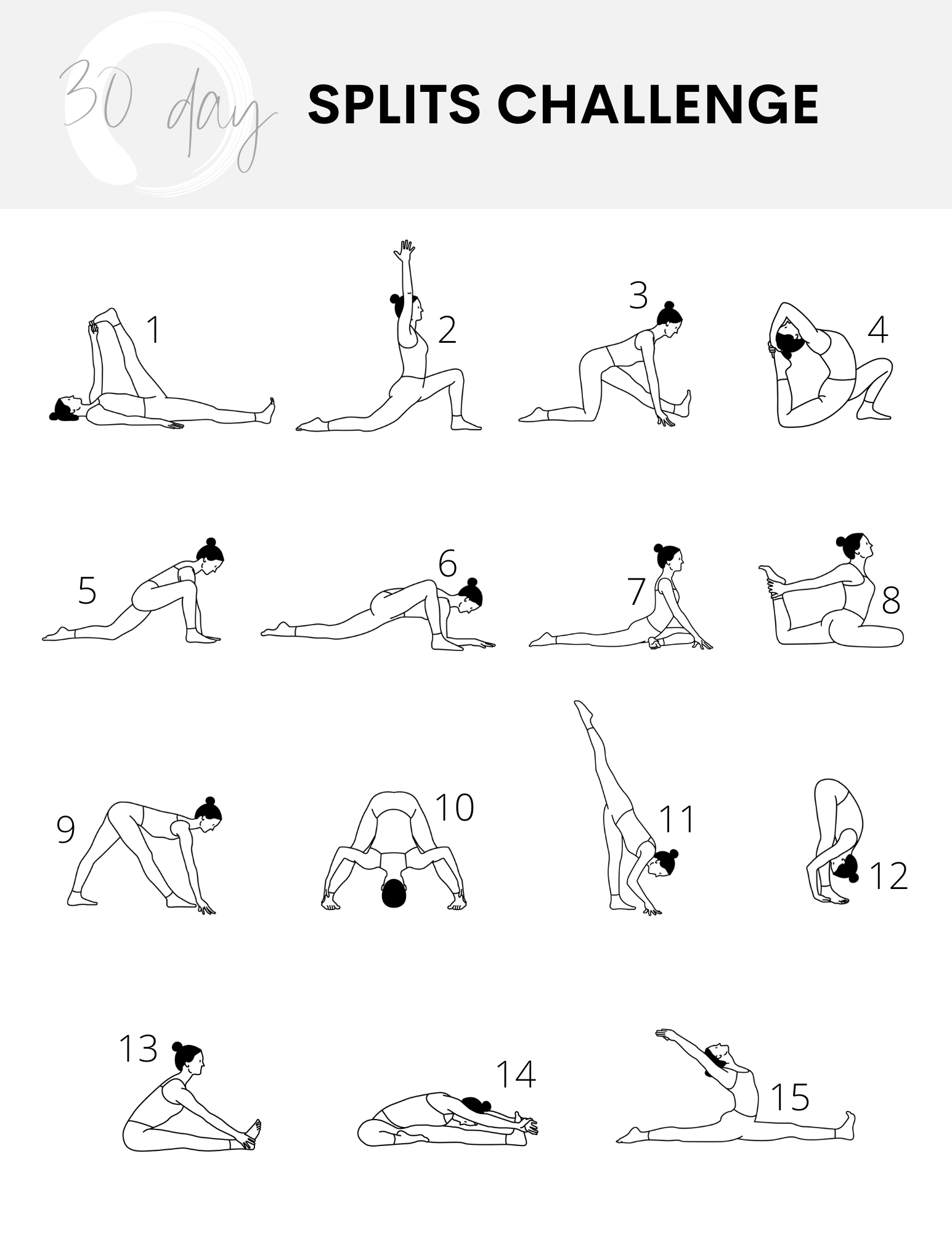 30 Days To Front Splits Challenge The Ultimate Yoga Guide Yoga Room 