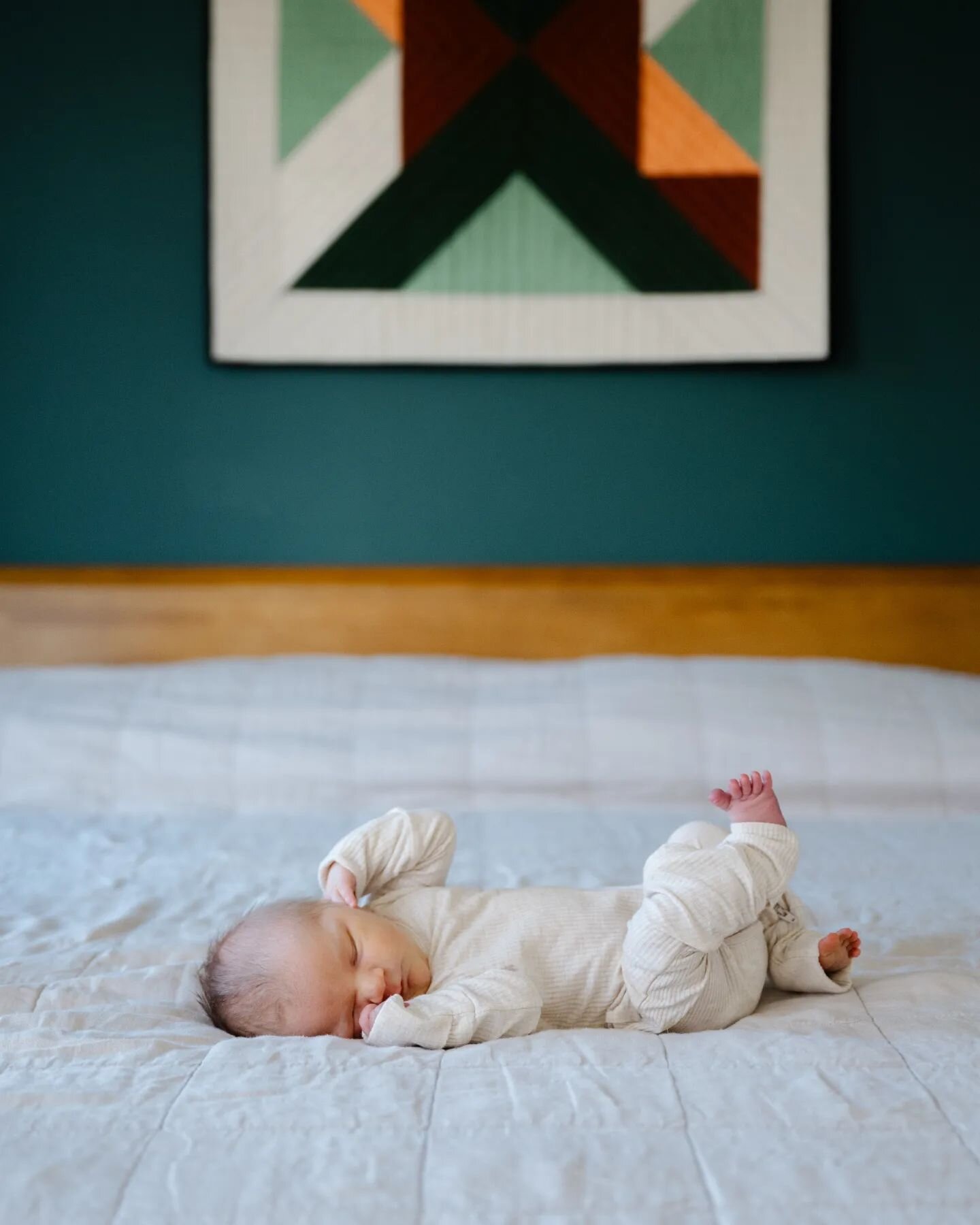 Coming up on a month home with this little guy! 💙 Life with a newborn and a toddler is no joke, but one day I'll get back to quilting, right? 🧵🪡 For now I'm content with finishing up his tummy time baby quilt, which is SO close to being finished -