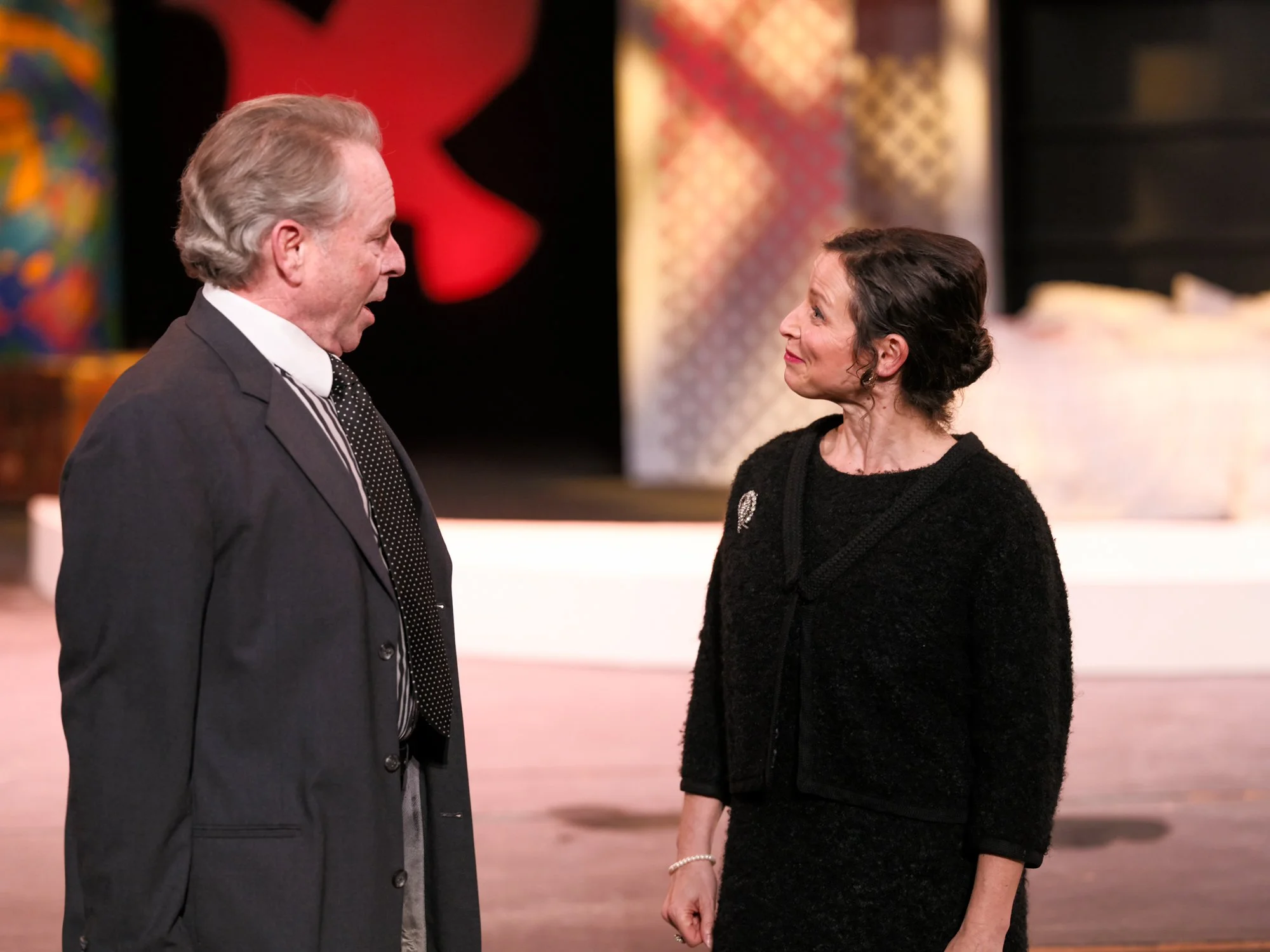Michael Storm as Capulet and Justine Stock as Lady Capulet