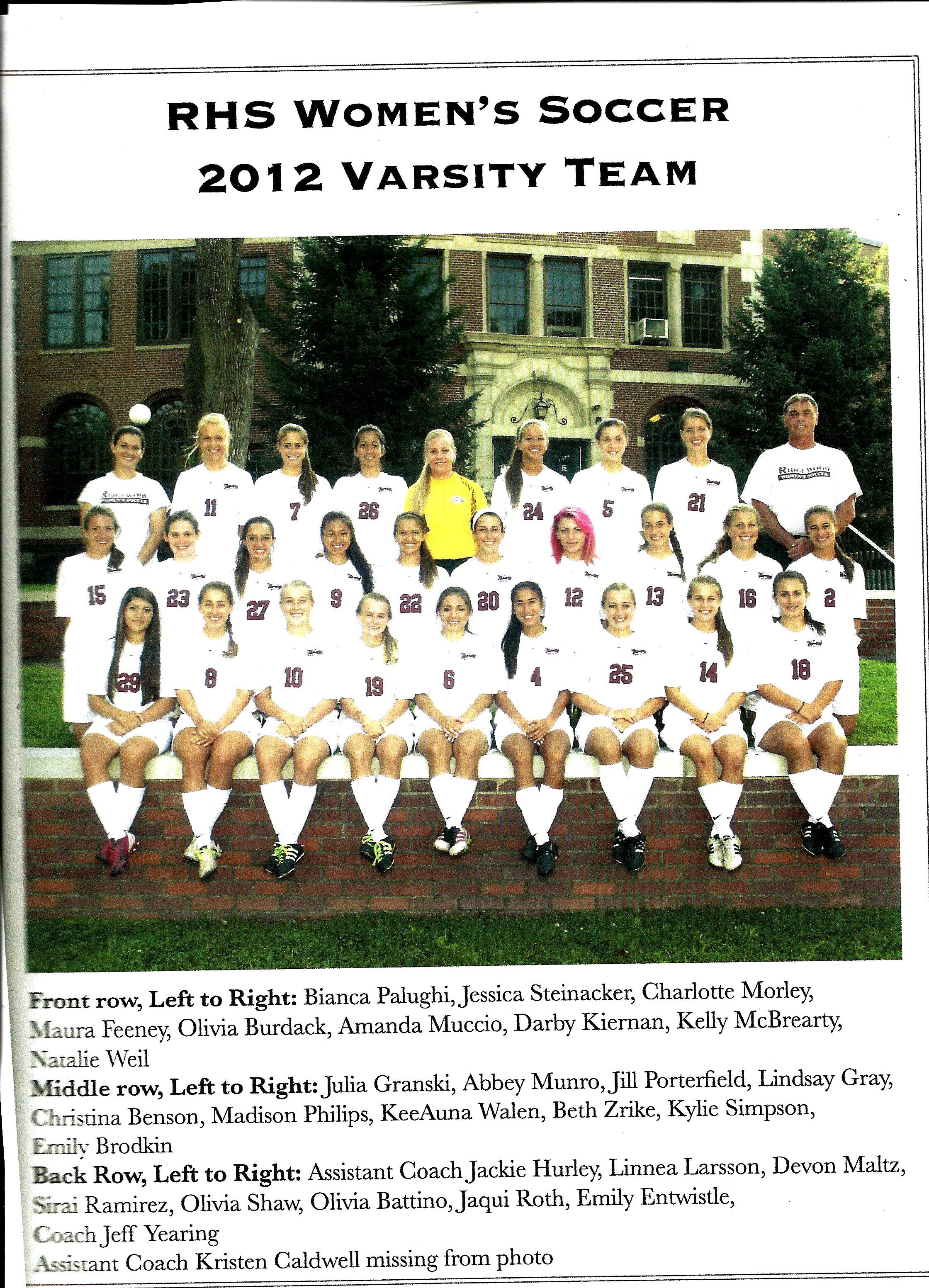 2012 Girls’ Soccer Team