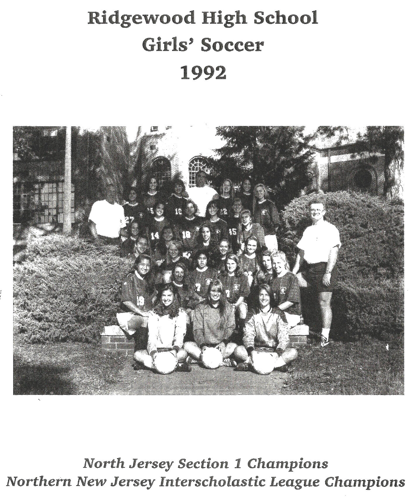 1992 Girls’ Soccer Team