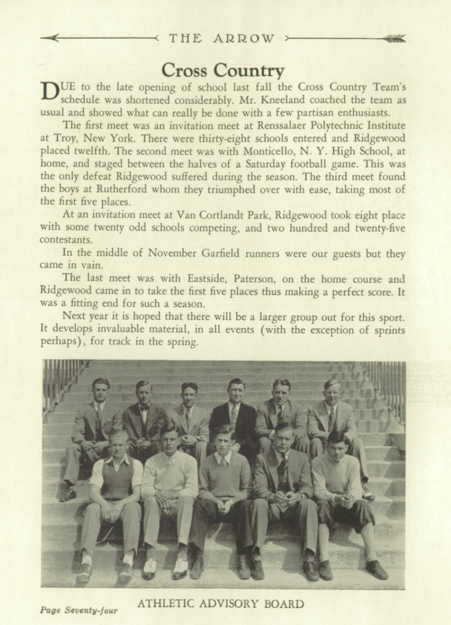 1932 Boys’ Cross Country Team