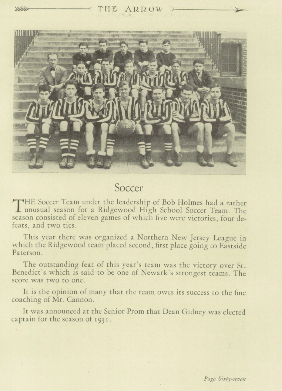 1930 Boys’ Soccer Team