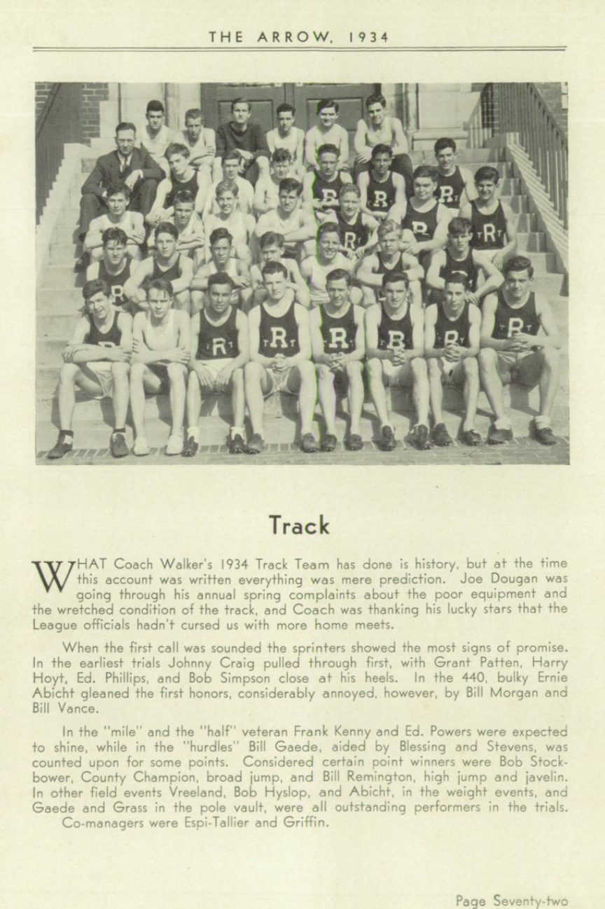 1934 Boys’ Track Team