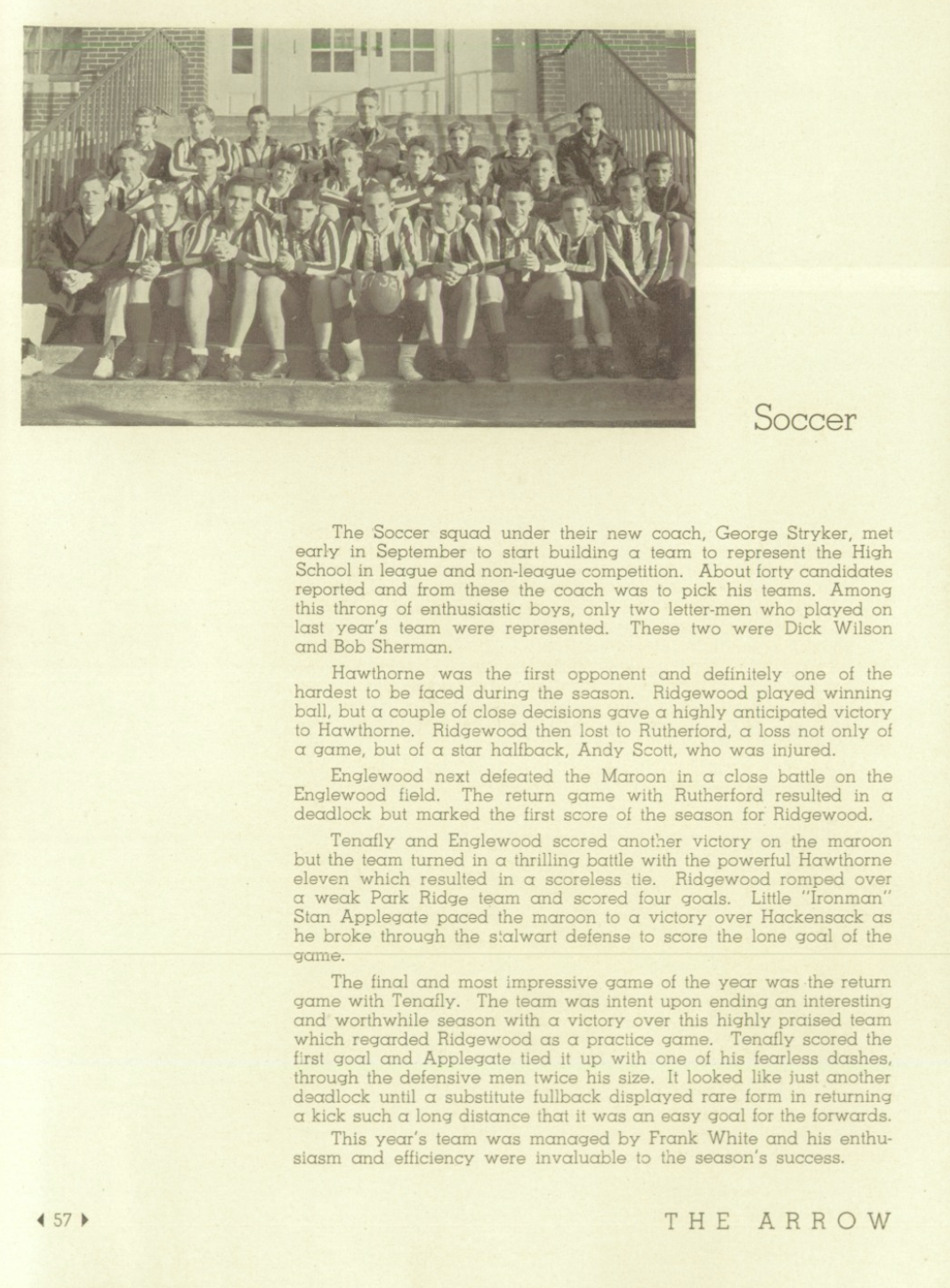 1937 Boys’ Soccer Team