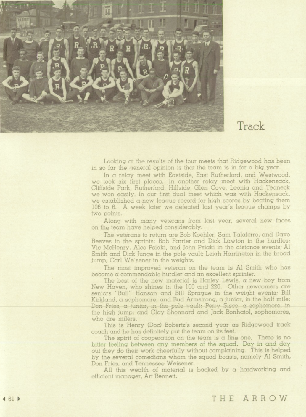 1938 Boys’ Track Team