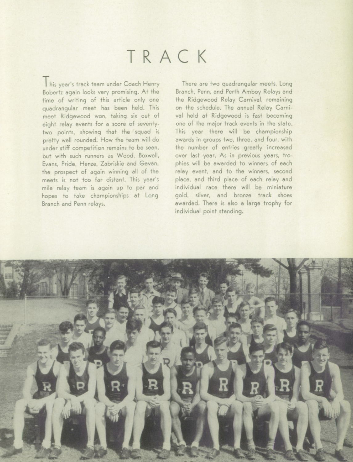 1942 Boys’ Track Team