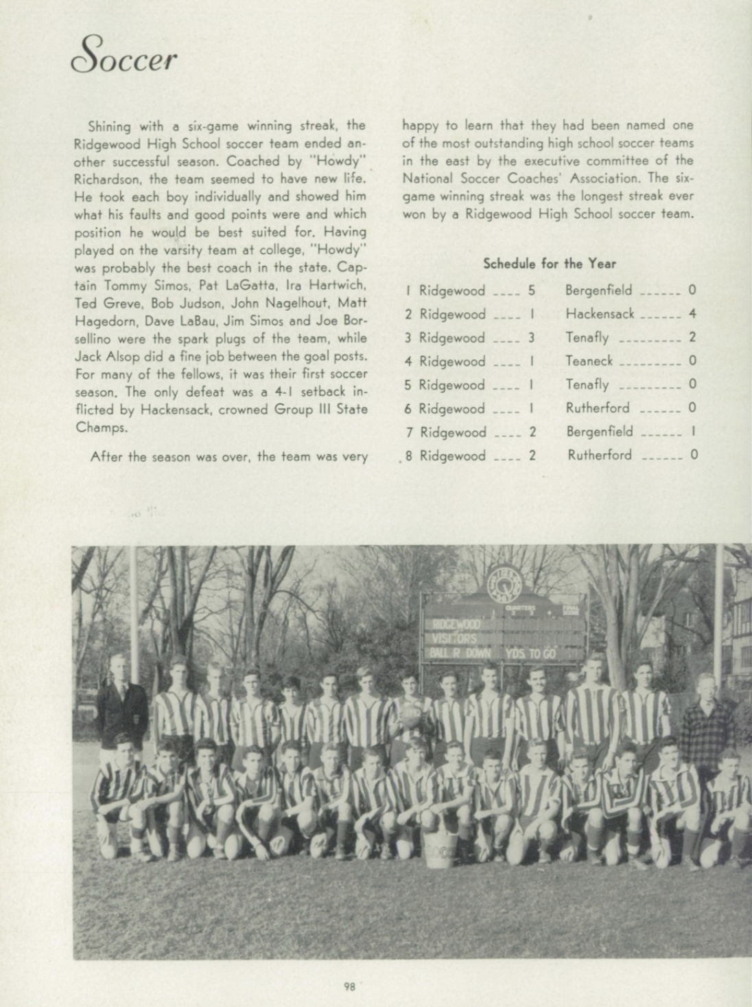 1942 Boys’ Soccer Team
