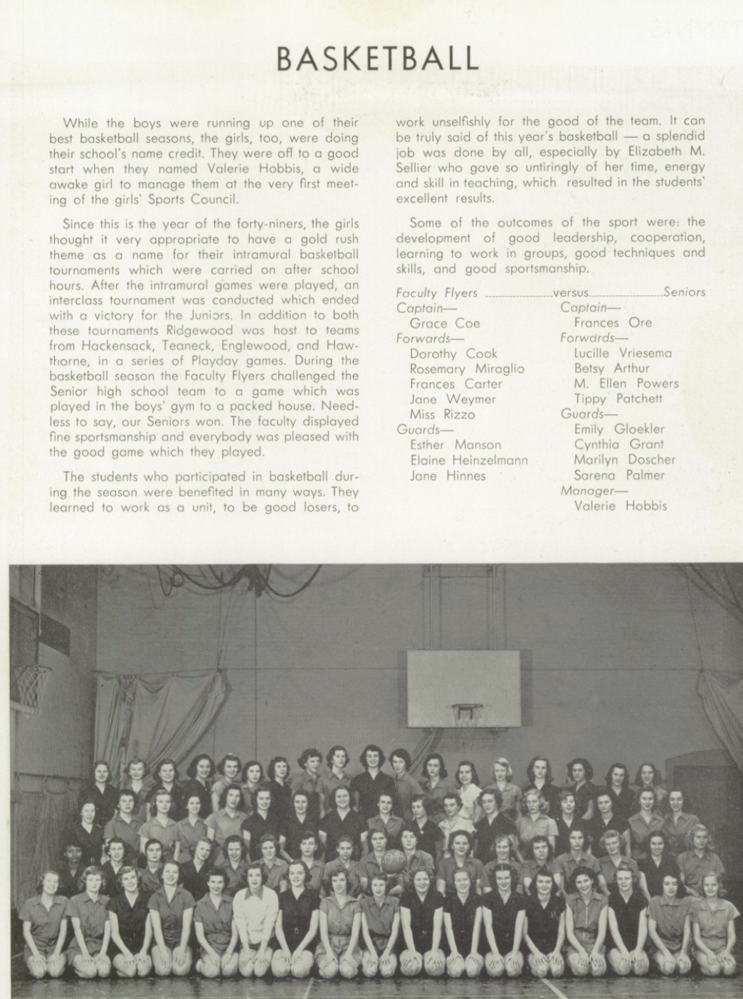 1949 Girls’ Basketball Team