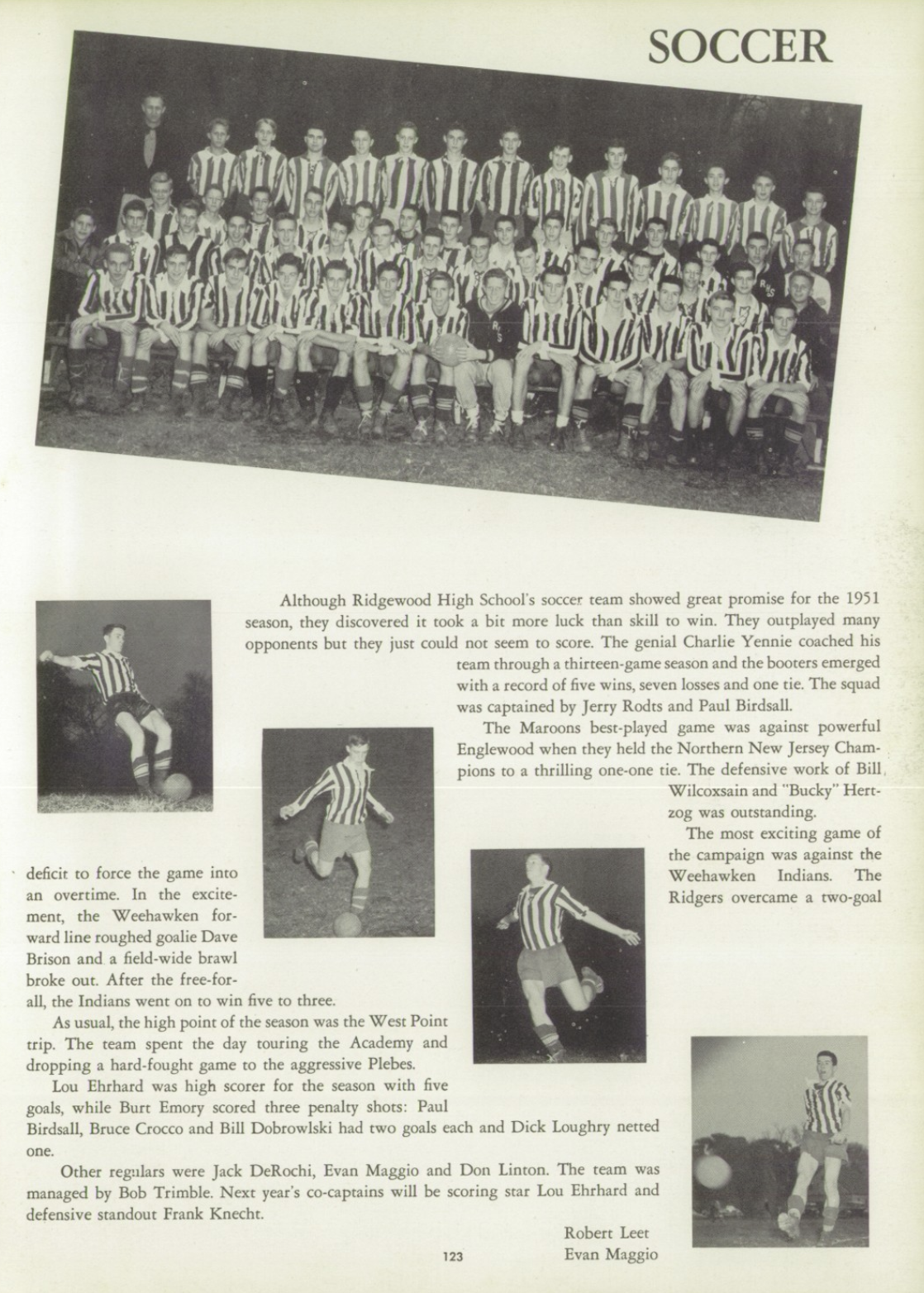 1951 Boys’ Soccer Team