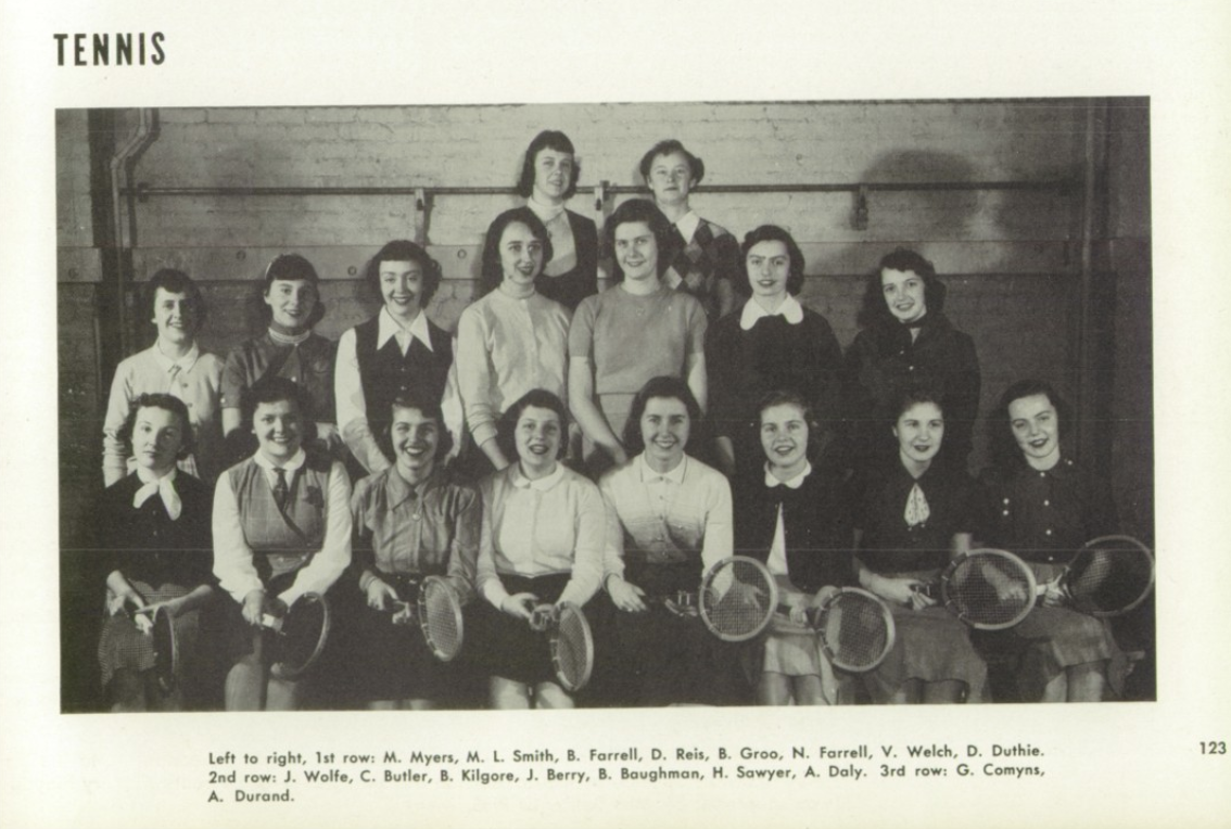1953 Girls’ Tennis Team