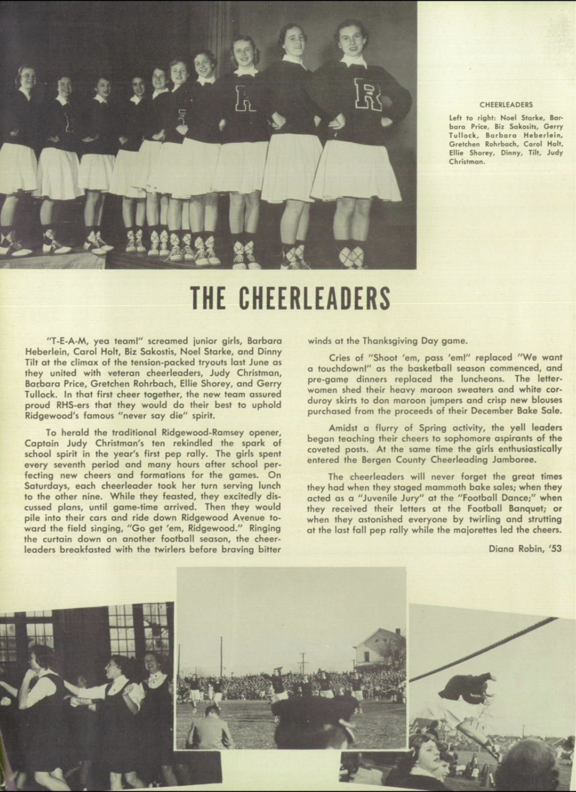1952-53 Cheer Leaders