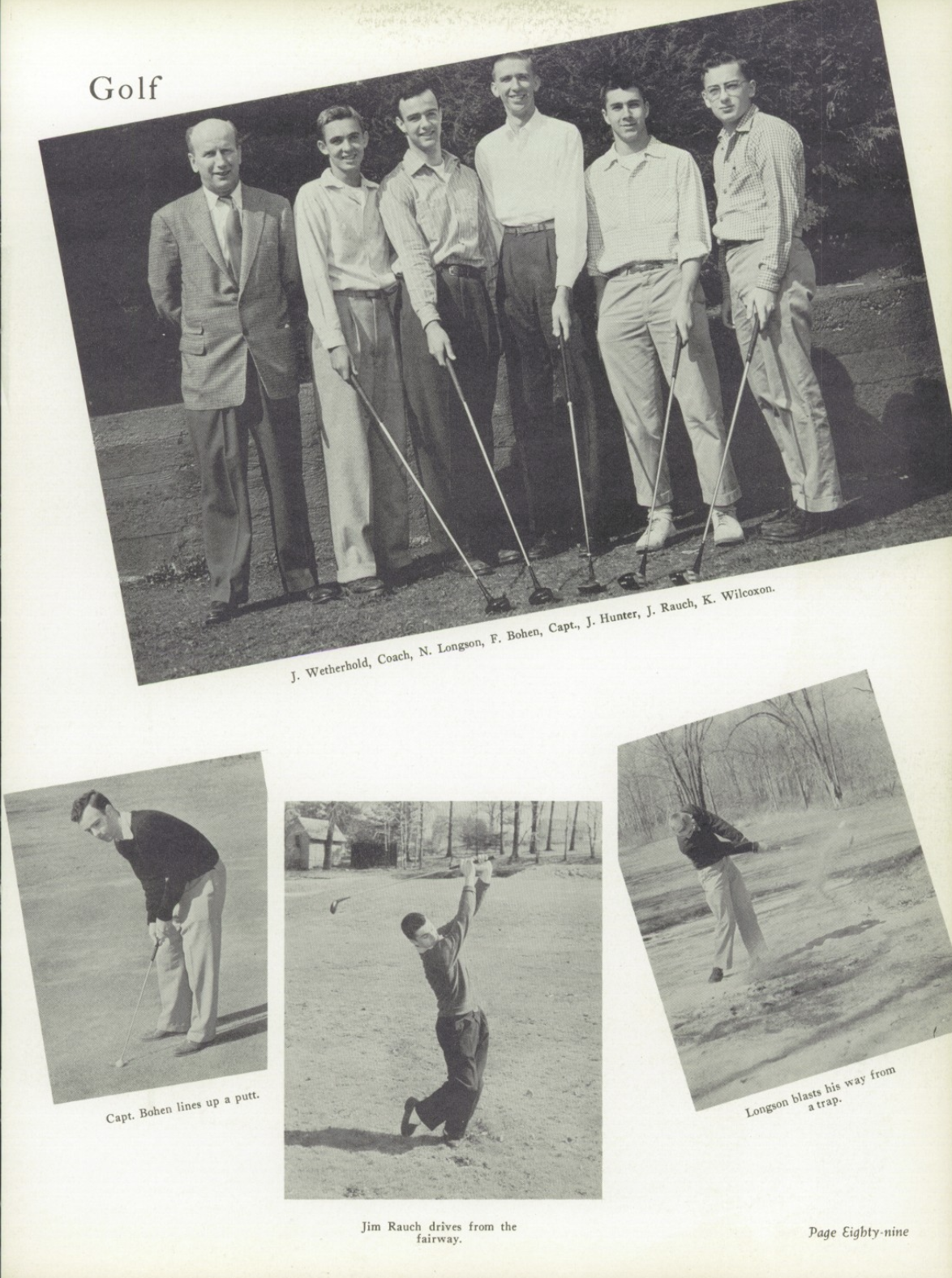 1955 Boys’ Golf Team