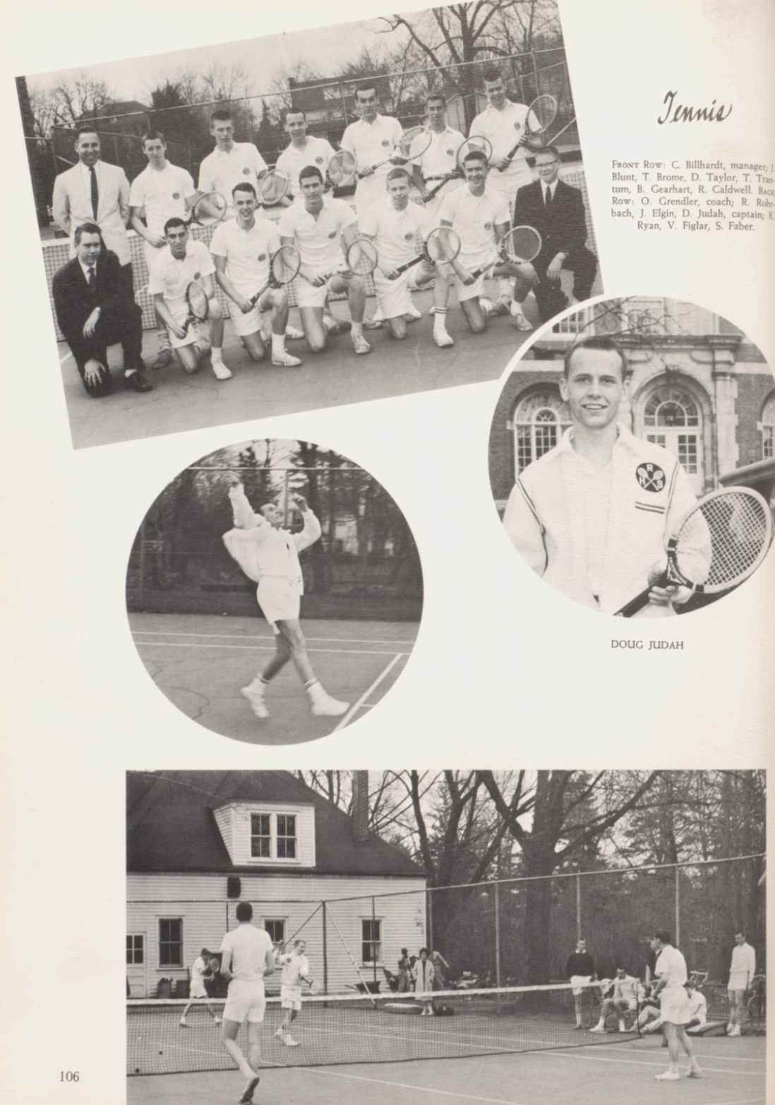 1960 Boys’ Tennis Team