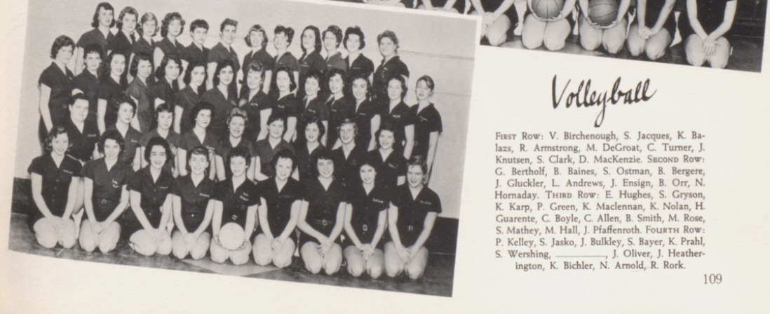 1960 Girls’ Volleyball Team
