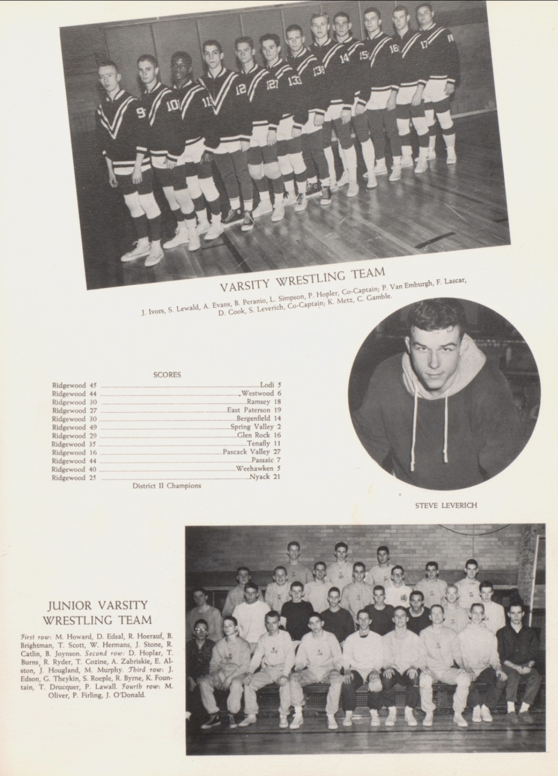 1961 Boys’ Wrestling Team