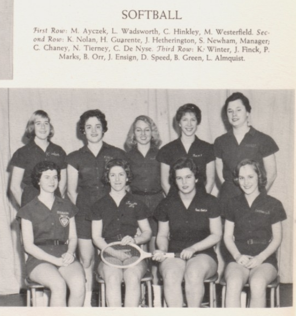 1961 Girls’ Baseball Team