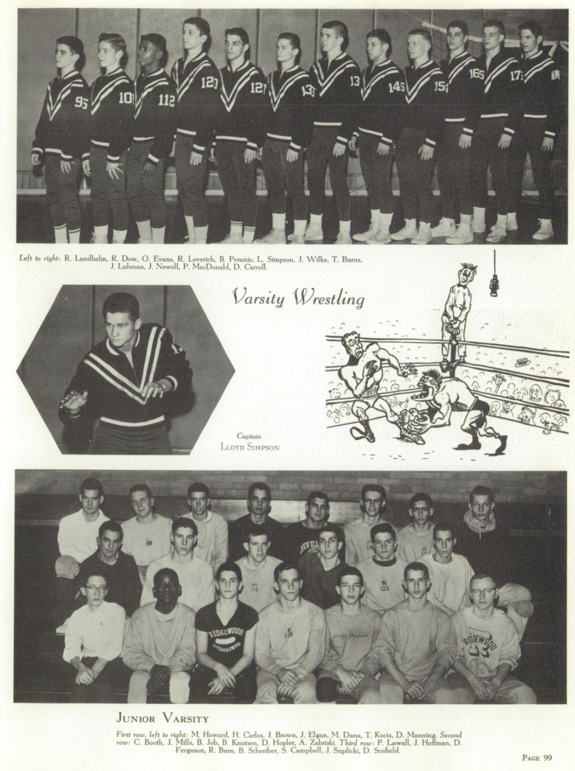 1962 Boys’ Wrestling Team