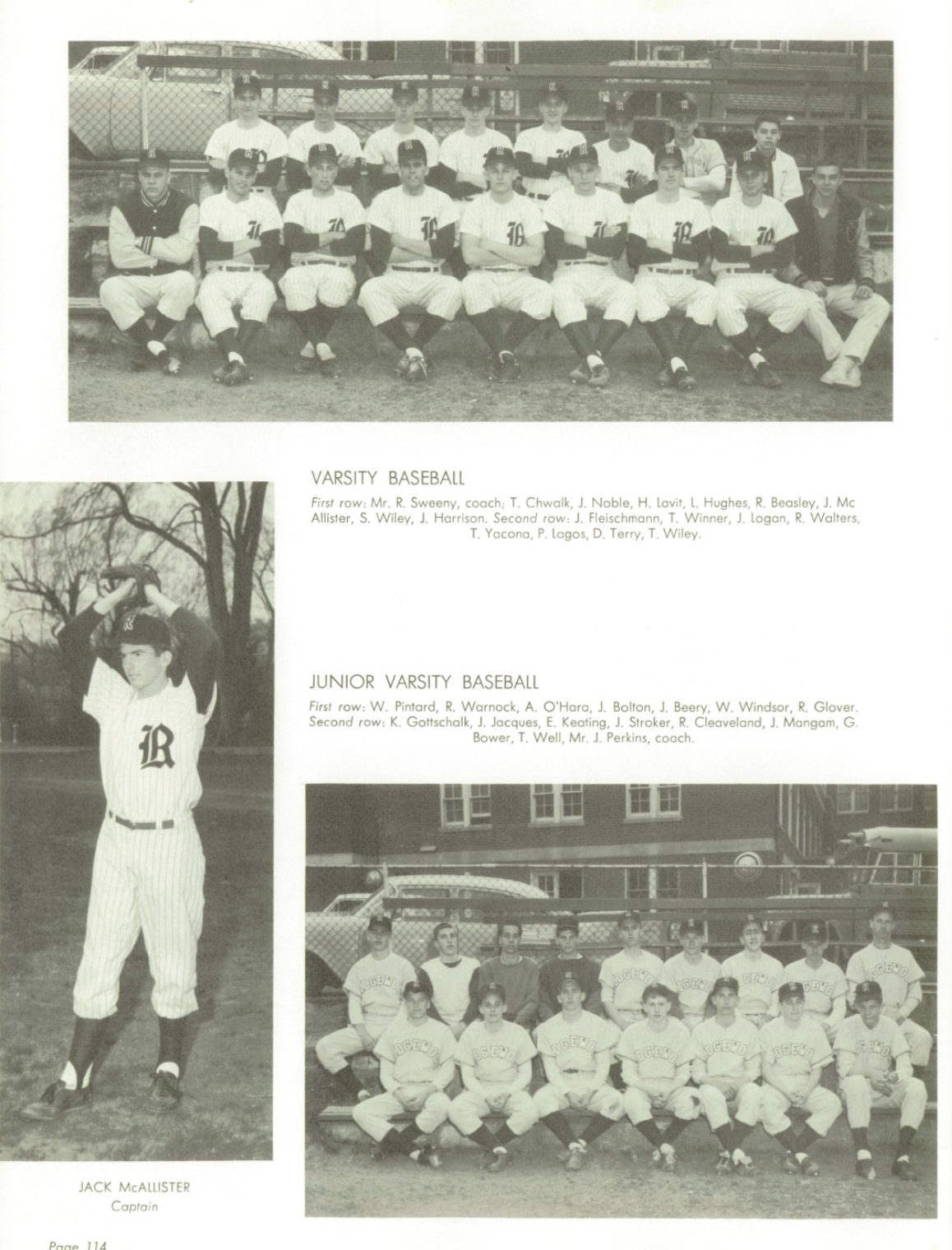 1963 Boys’ Baseball Team