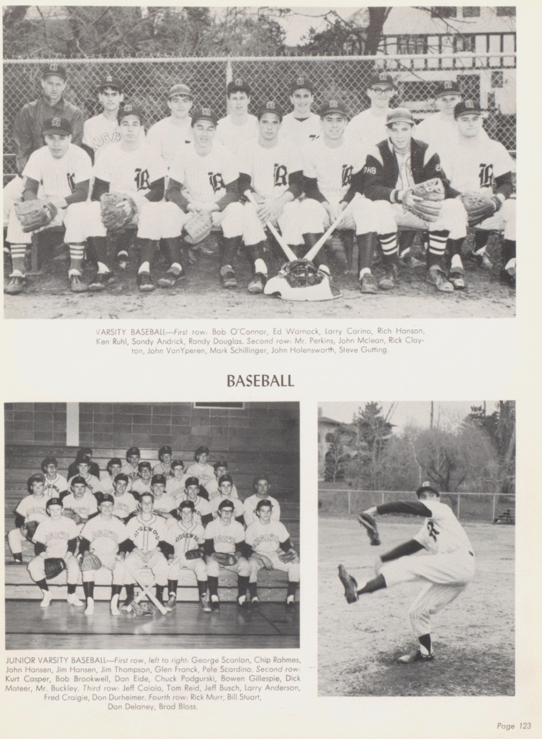 1967 Boys’ Baseball Team