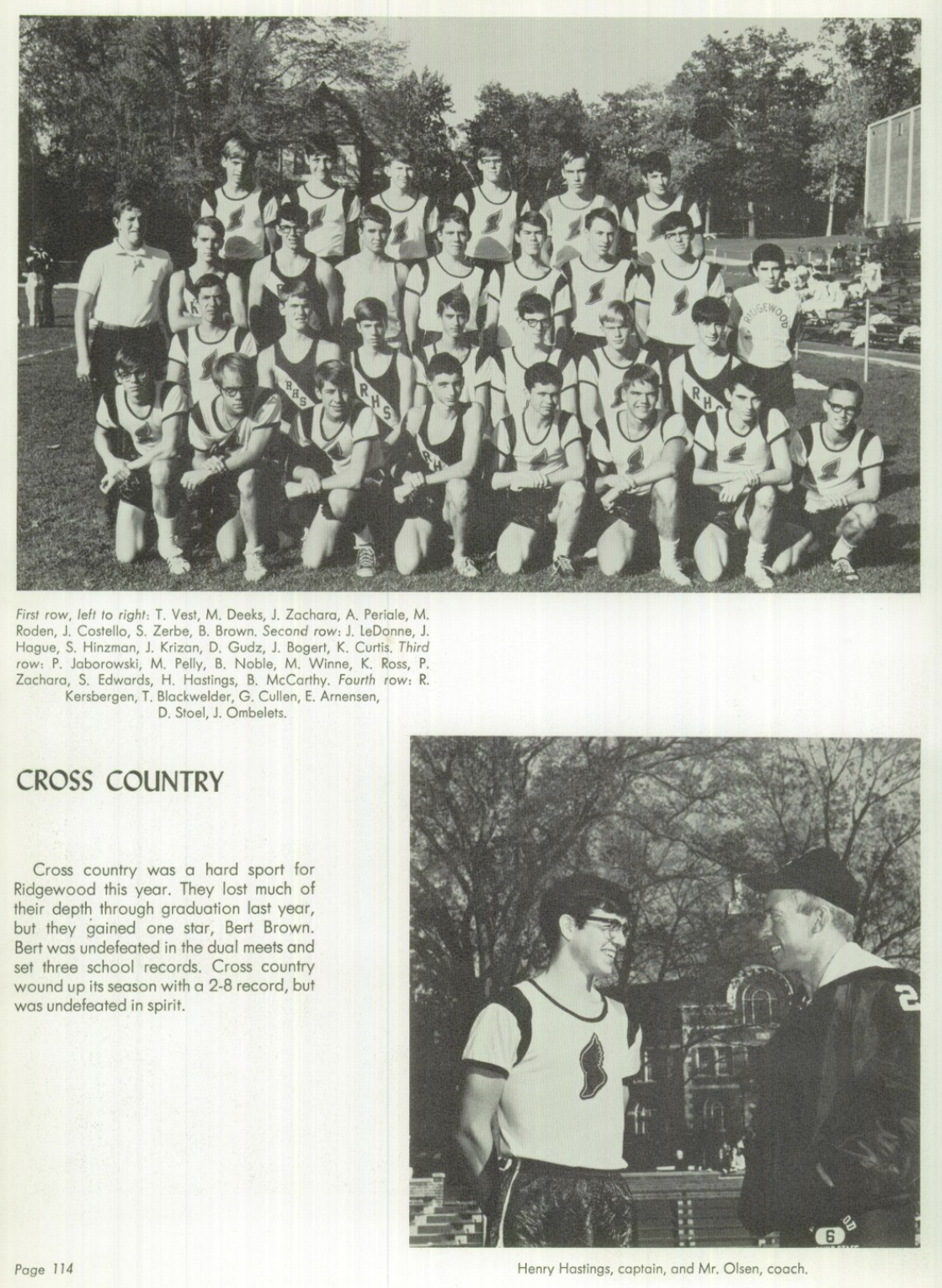 1968 Boys’ Cross Country Team