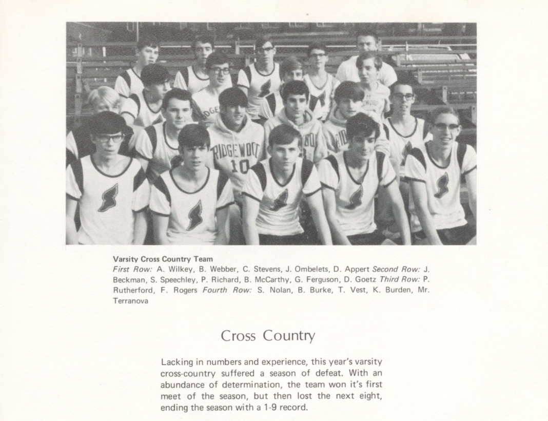 1970 Boys’ Cross Country Team