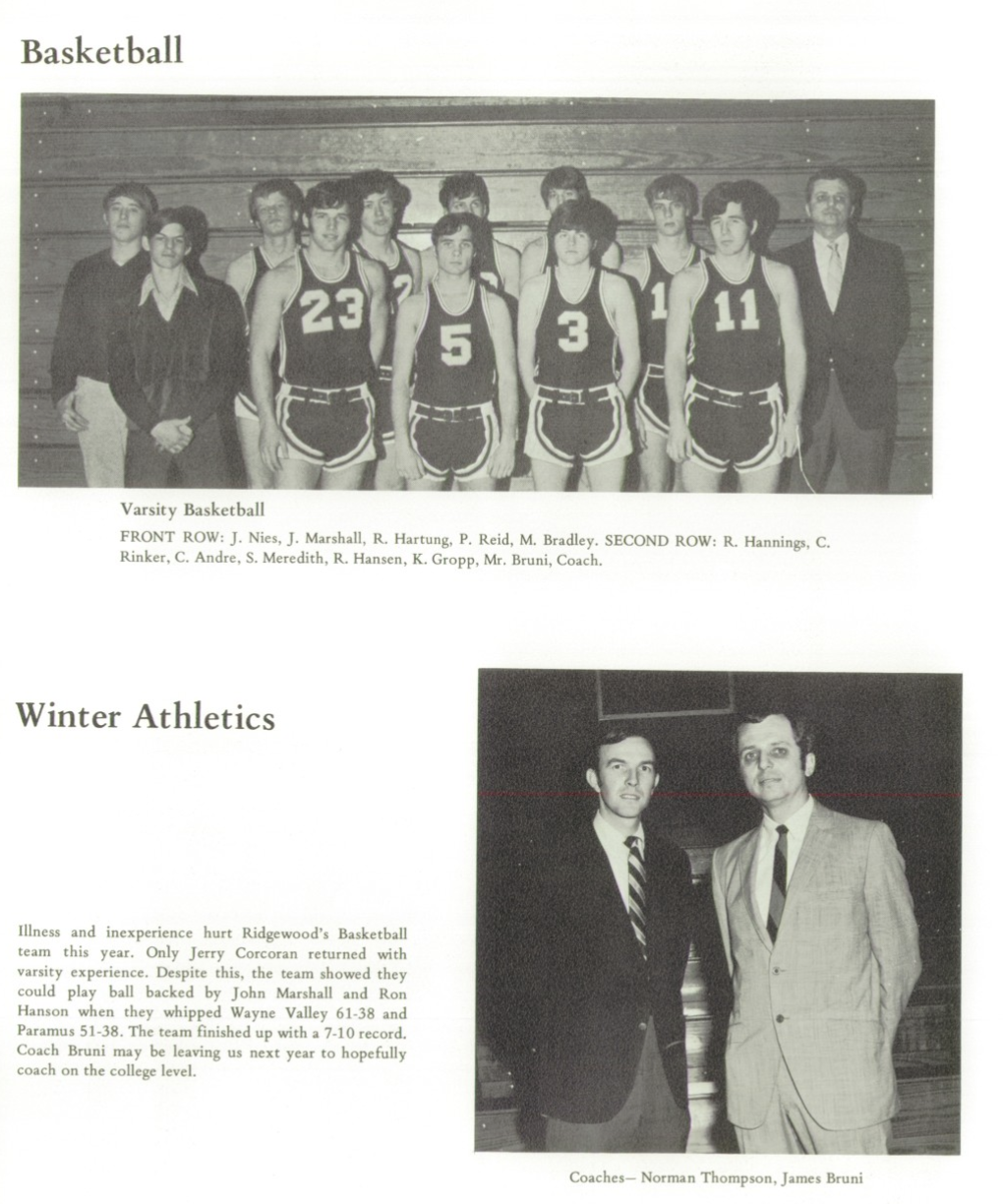 1971 Boys’ Basketball Team