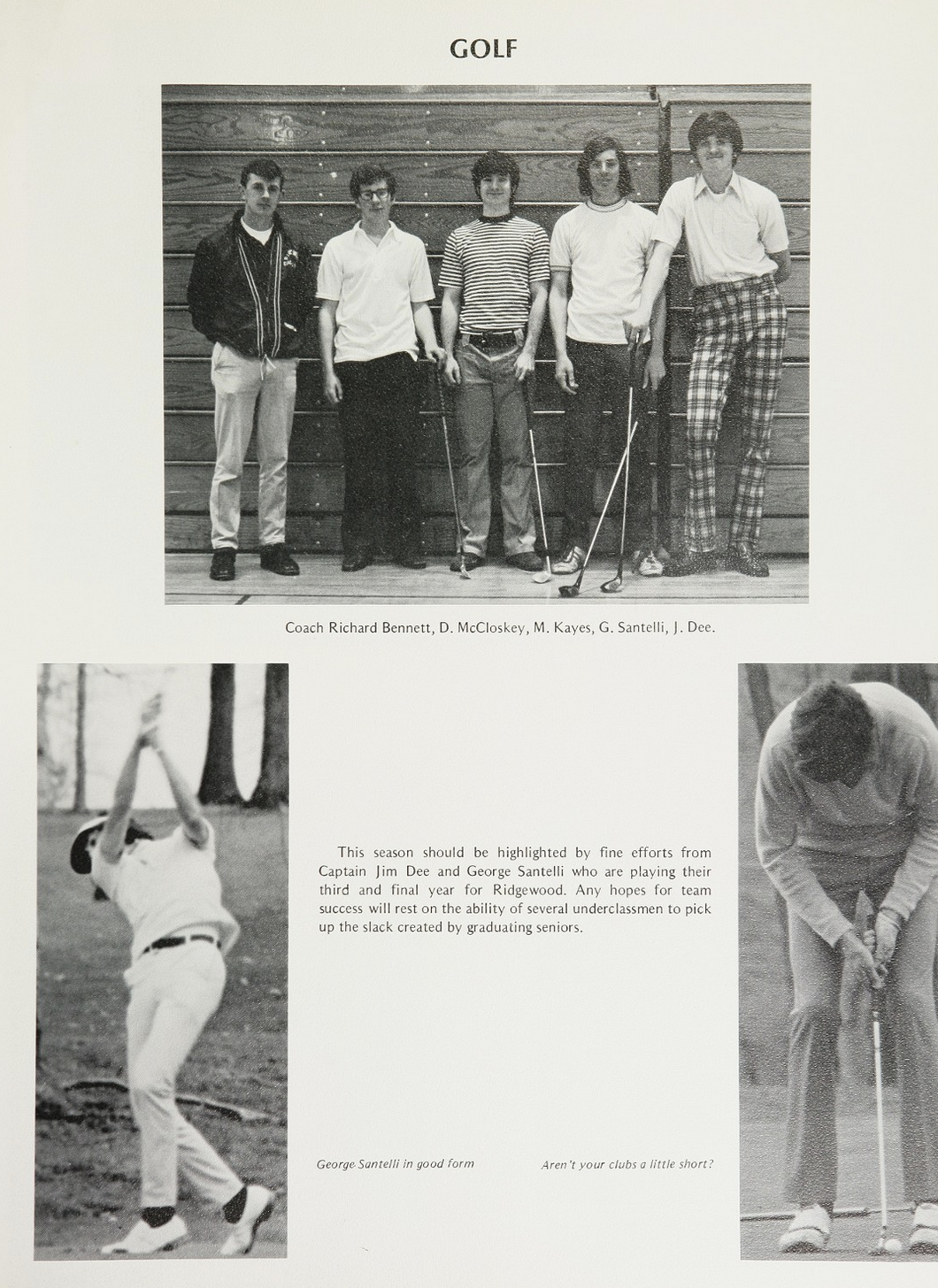 1972 Boys’ Golf Team