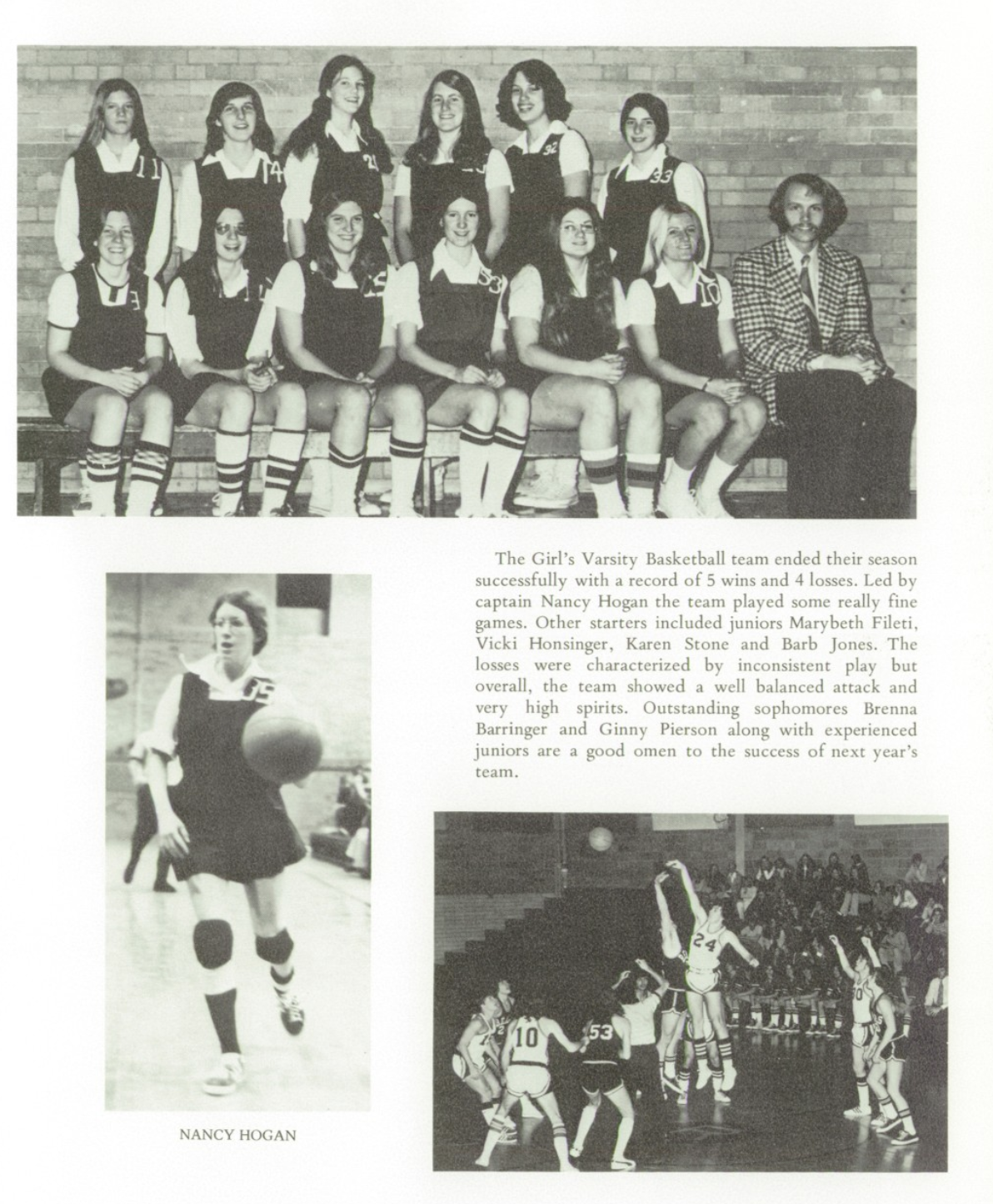 1974 Girls’ Basketball Team