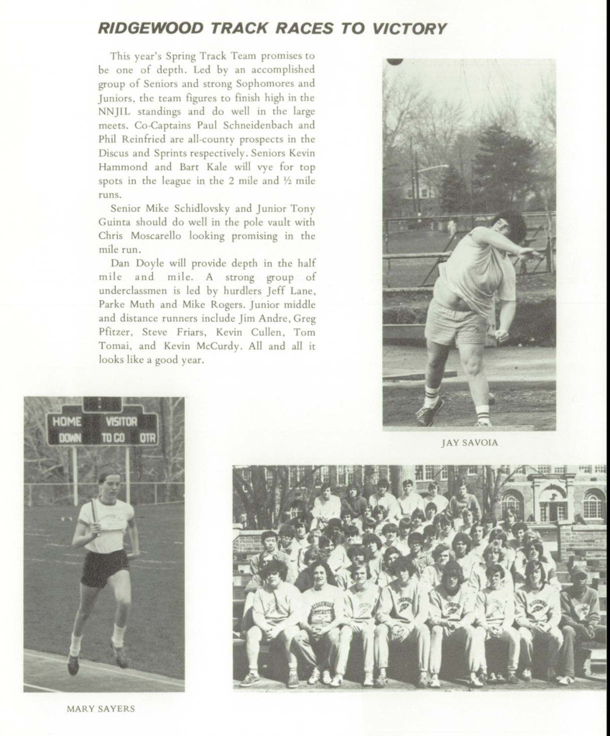 1974 Boys’ Track Team