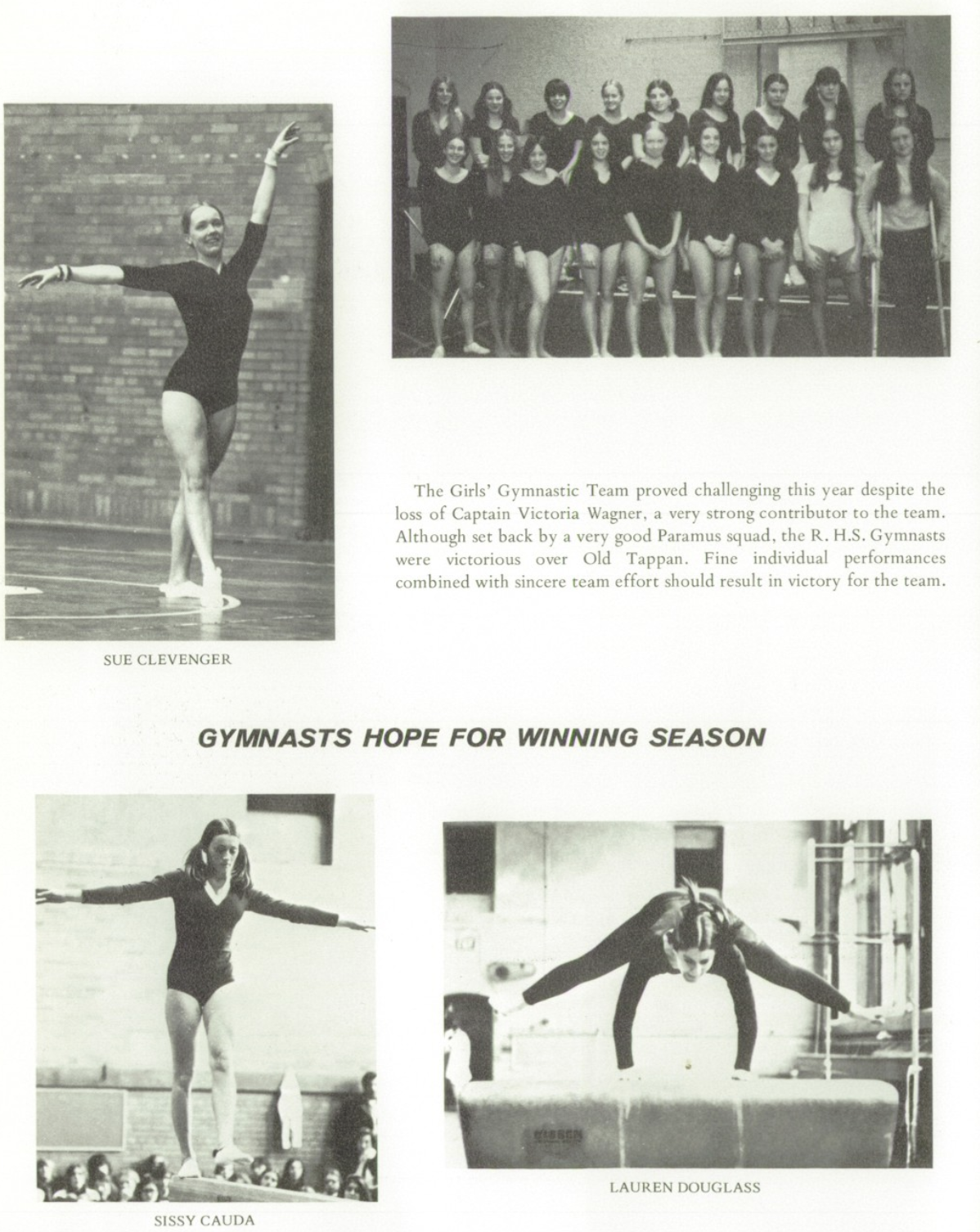 1974 Girls’ Gymnastics Team