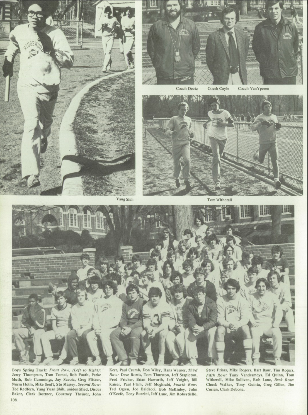 1975 Boys’ Track Team