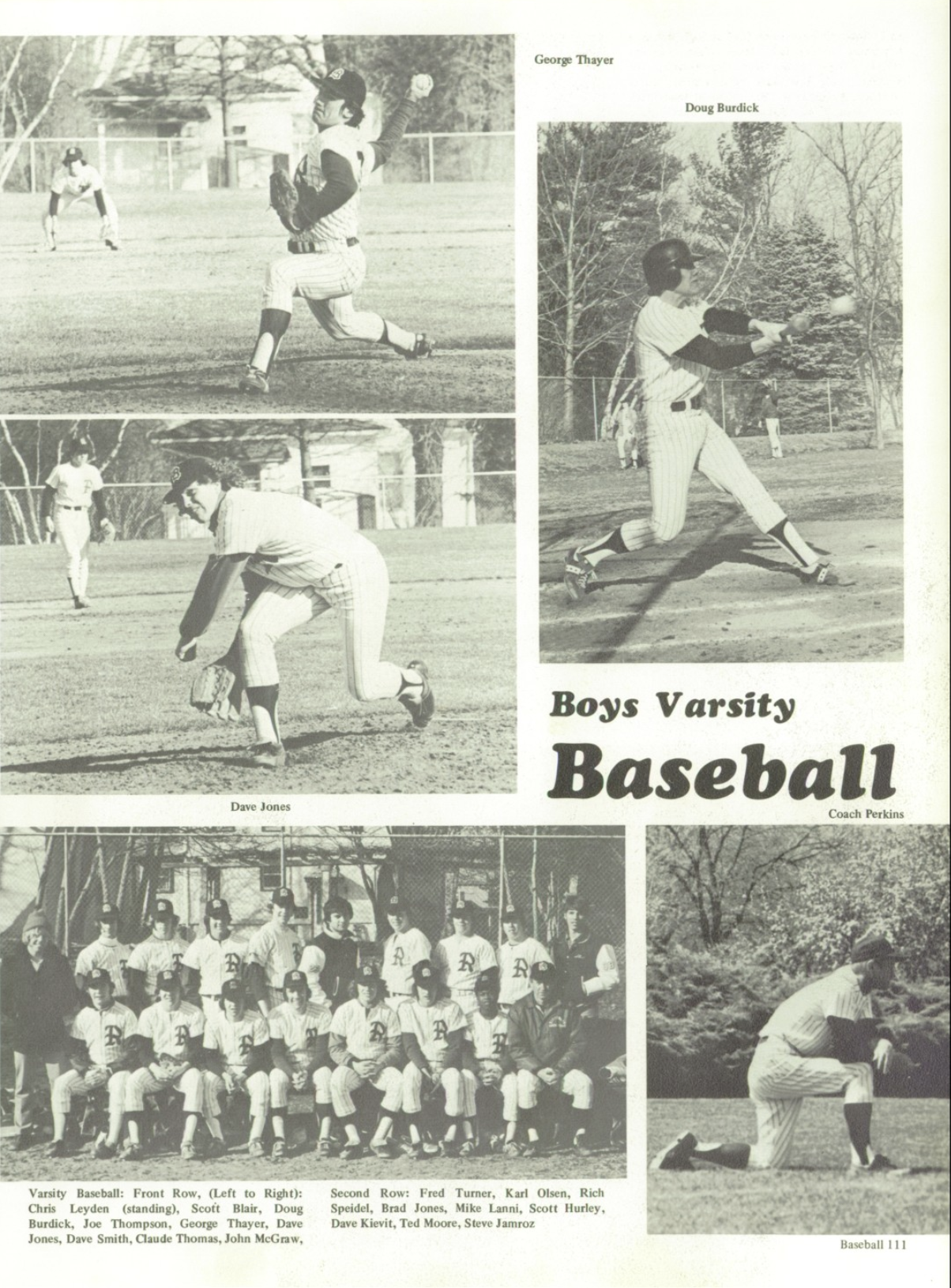1975 Boys’ Baseball Team
