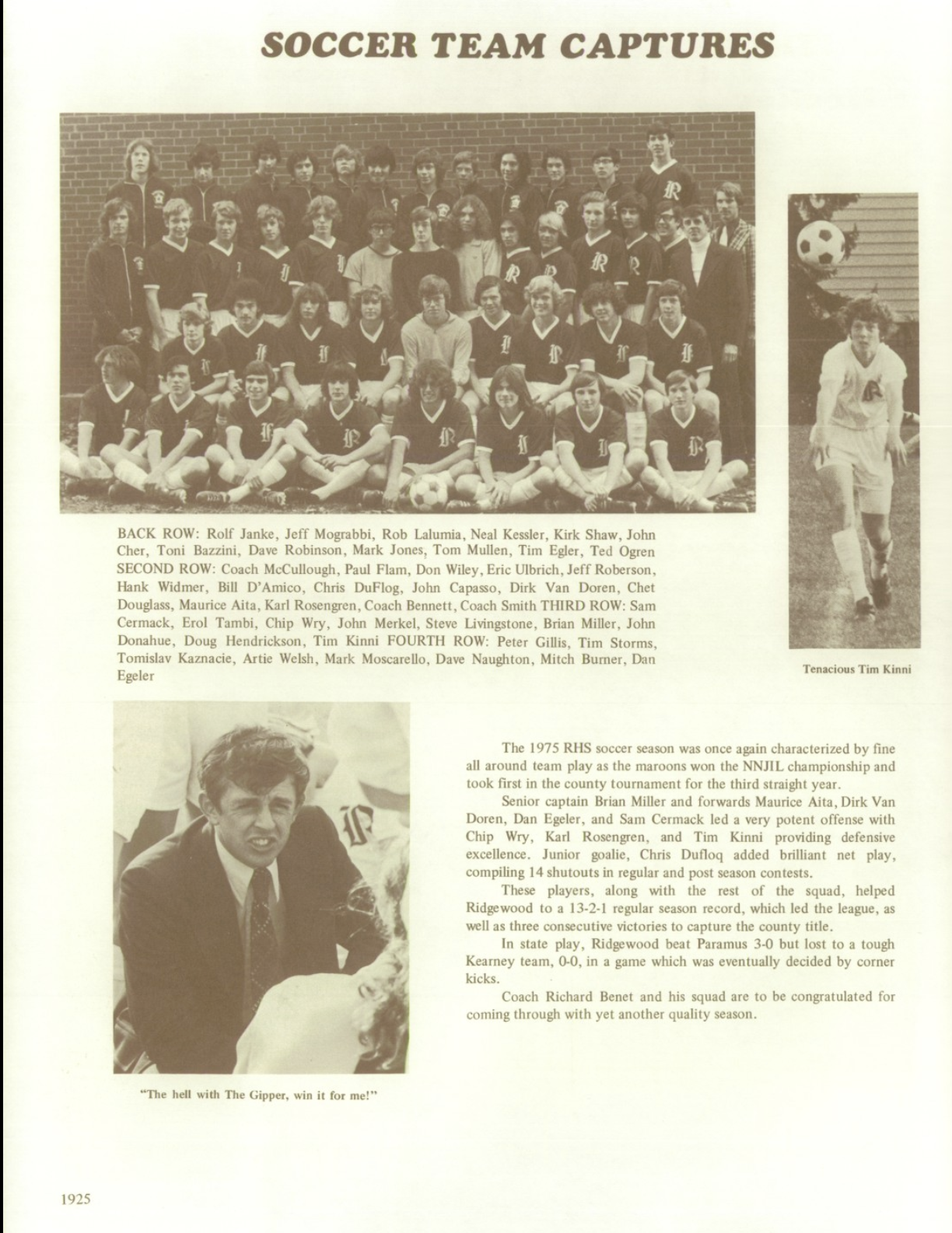 1975 Boys’ Soccer Team