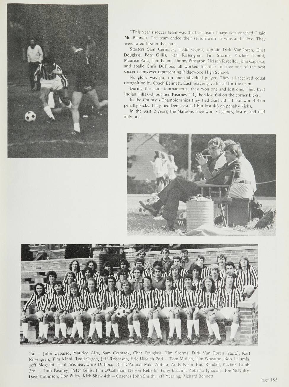 1976 Boys’ Soccer Team