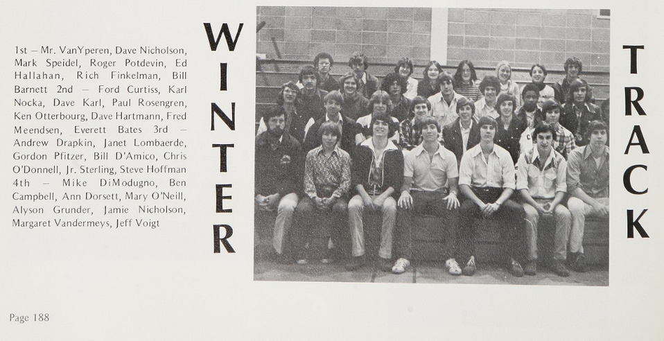 1976-77 Boys’ Winter Track Team