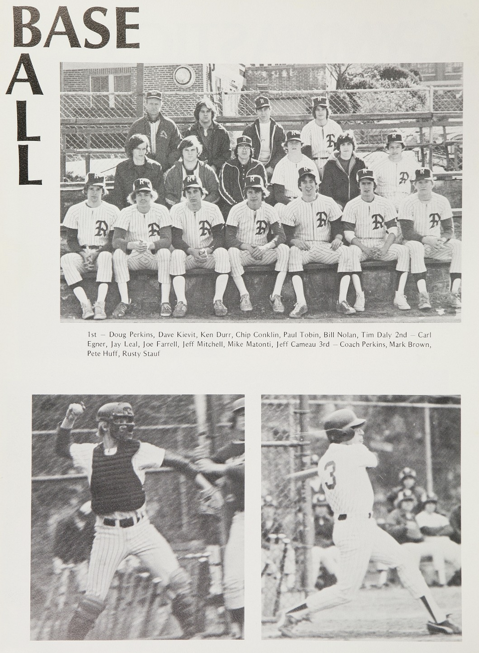 1977 Boys’ Baseball Team