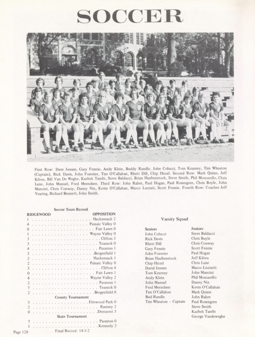 1977 Boys’ Soccer Team