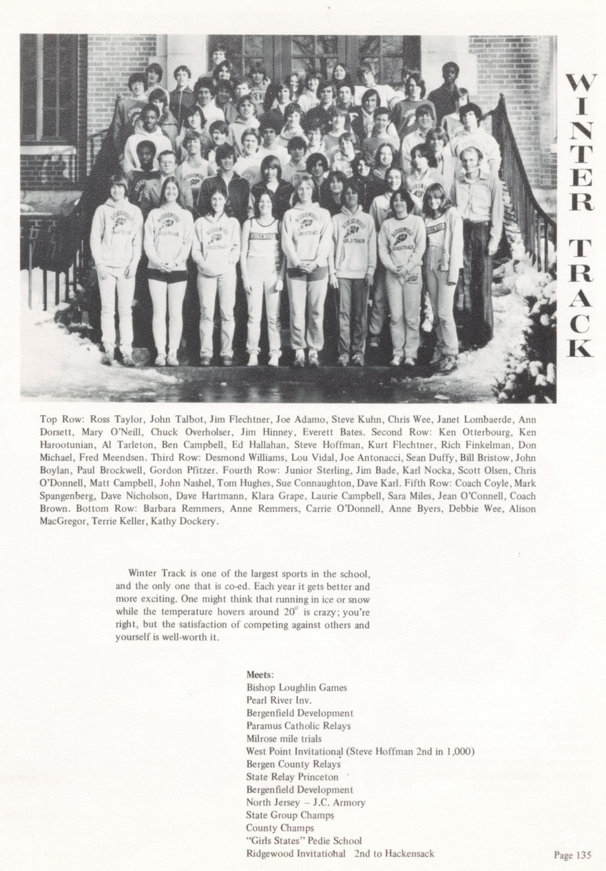 1977-78 Boys’ &amp; Girls’ Winter Track Team