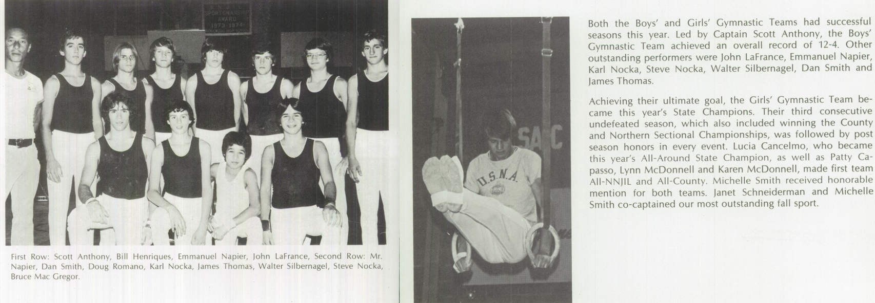 1979 Boys’ Gymnastics Team