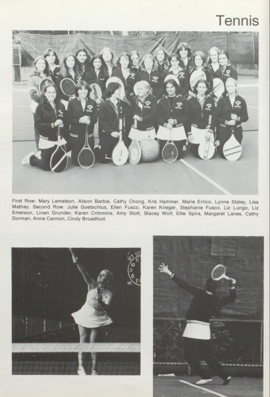 1980 Girls’ Tennis Team