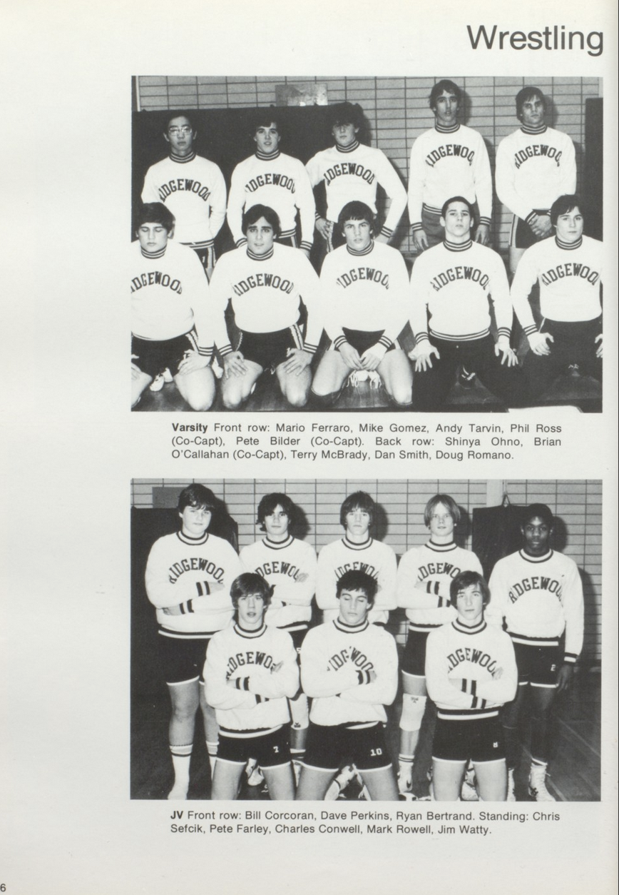 1980 Boys’ Wrestling Team