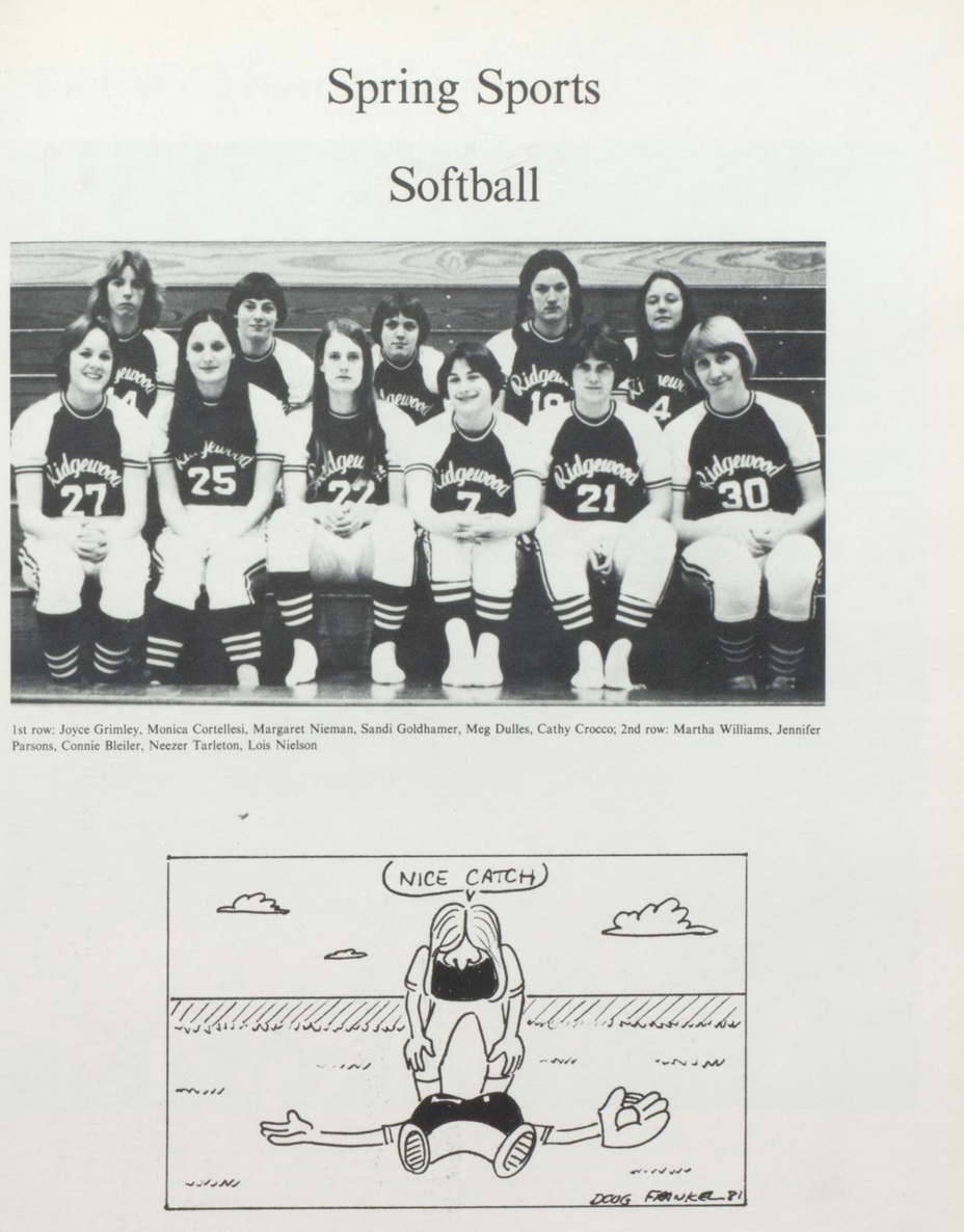 1981 Girls’ Baseball Team