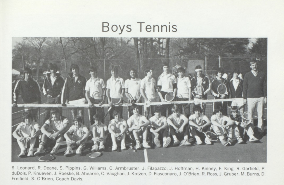1982 Boys’ Tennis Team