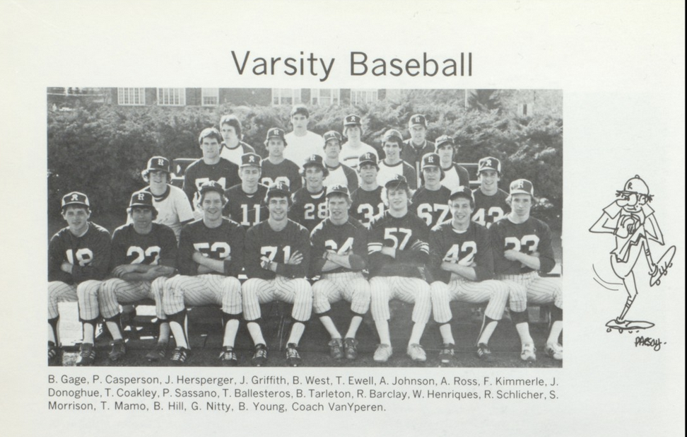 1982 Boys’ Baseball Team