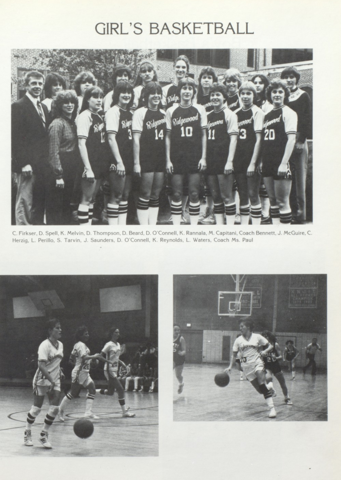 1983 Girls’ Basketball Team